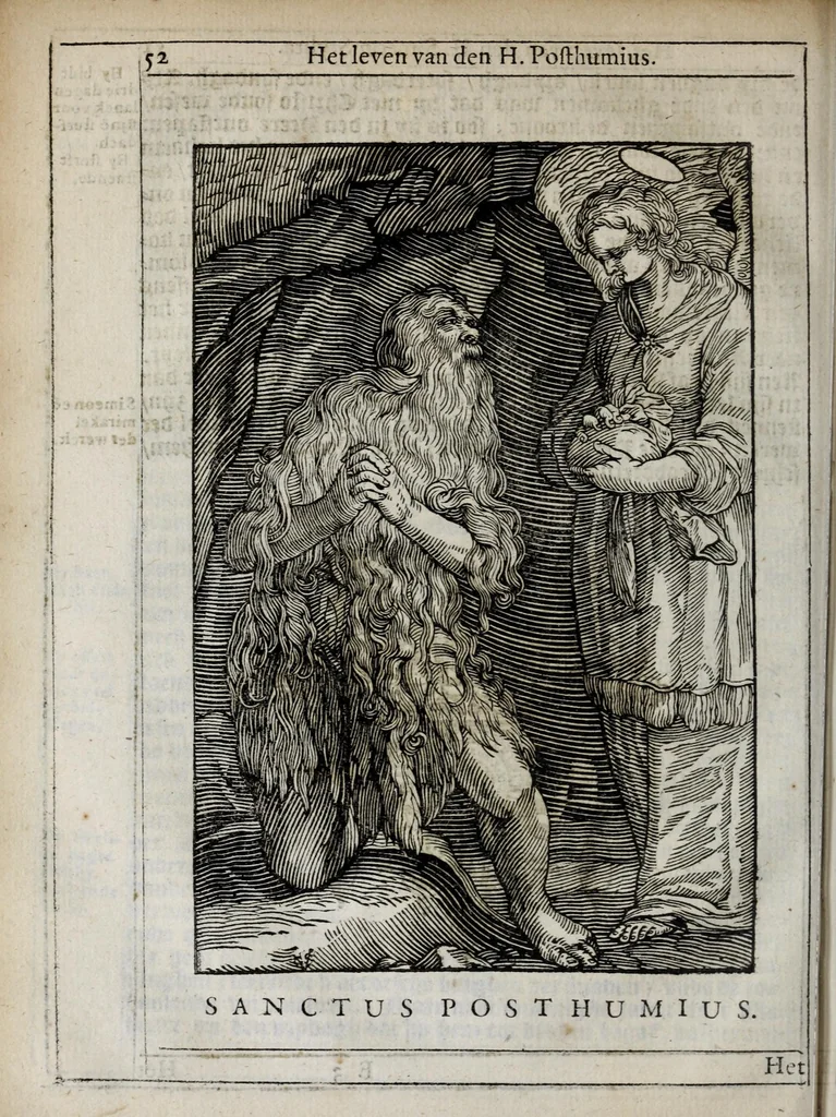 An illustration from 'tBosch der eremyten ende eremitinnen, van Aegypten ende Palestinen, 1644, leaf 68