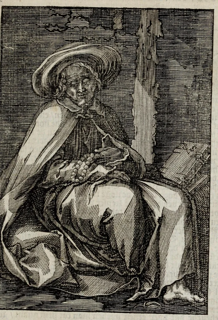 An illustration from 'tBosch der eremyten ende eremitinnen, van Aegypten ende Palestinen, 1644, leaf 85