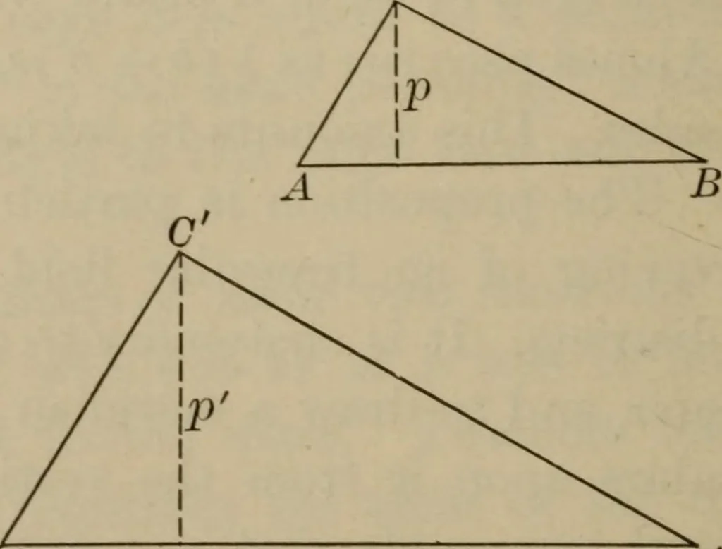 An illustration from The teaching of geometry, 1911, leaf 267