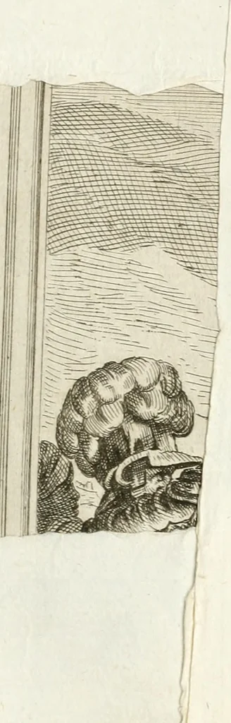 An illustration from Teatro de la gloria : consagrado a la excelentisima señora doña Felice de Sandoval Enriquez, duquesa de Vceda difunta : por el excelentisimo señor don Gaspar Tellez Giron, duque de Osuna, conde de Vreña, gouernador del estado de Milan y capitan general en Italia, en sus solemnes esequias celebradas en Milan, 1671, leaf 32