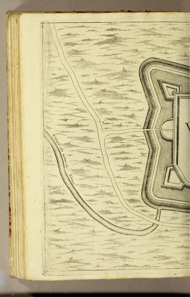 An illustration from Teatro del Belgio, o' Sia descritione delle diecisette provincie del medesimo; : con le piante delle città, e fortezze principali; da chi al presente possesse; come, in qual modo, & in qual tempo acquistate. Aggiontovi vn succinto racconto di quanto è occorso dalla mossa d'armi del rè christianissimo contro gli Stati generali delle Provincie Unite sin' al fine del 1672., 1683, leaf 300