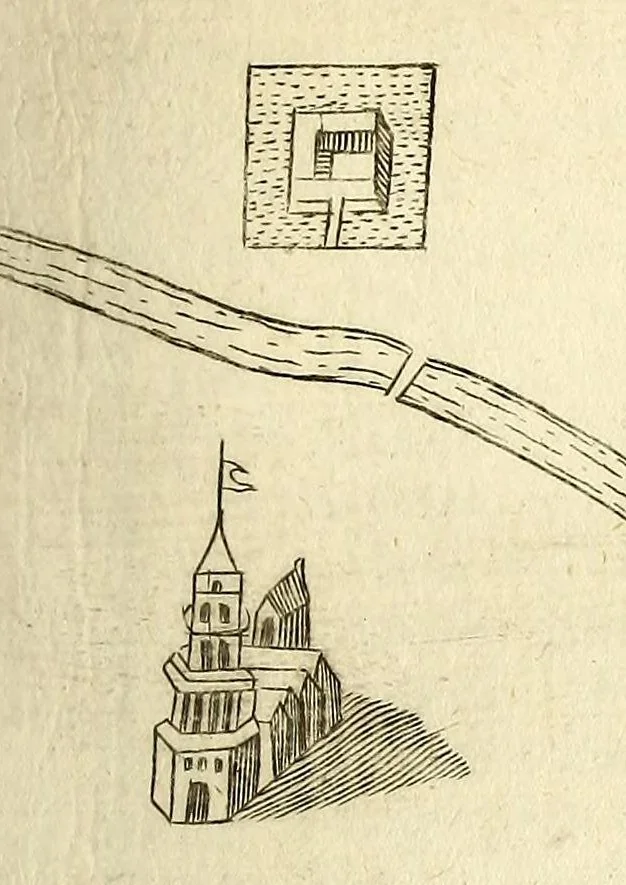 An illustration from Teatro del Belgio, o' Sia descritione delle diecisette provincie del medesimo; : con le piante delle città, e fortezze principali; da chi al presente possesse; come, in qual modo, & in qual tempo acquistate. Aggiontovi vn succinto racconto di quanto è occorso dalla mossa d'armi del rè christianissimo contro gli Stati generali delle Provincie Unite sin' al fine del 1672., 1683, leaf 481