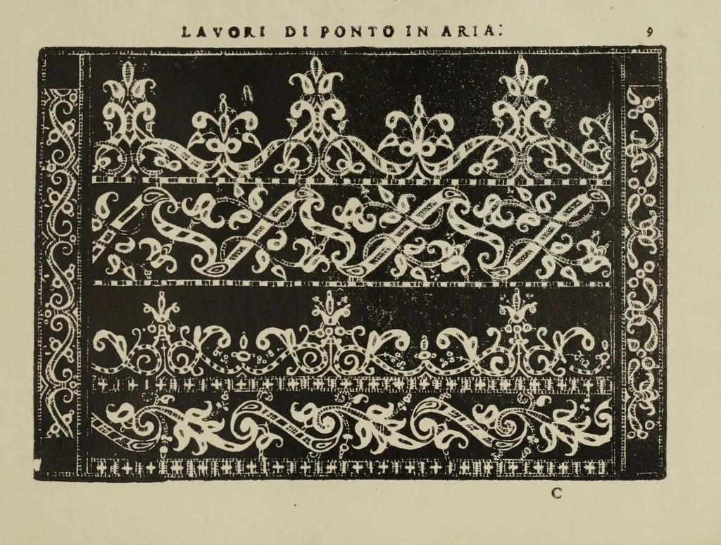 An illustration from Teatro delle nobili et virtvose donne : dove, si rappresentano varij disegni di lauori, 1891, leaf 21
