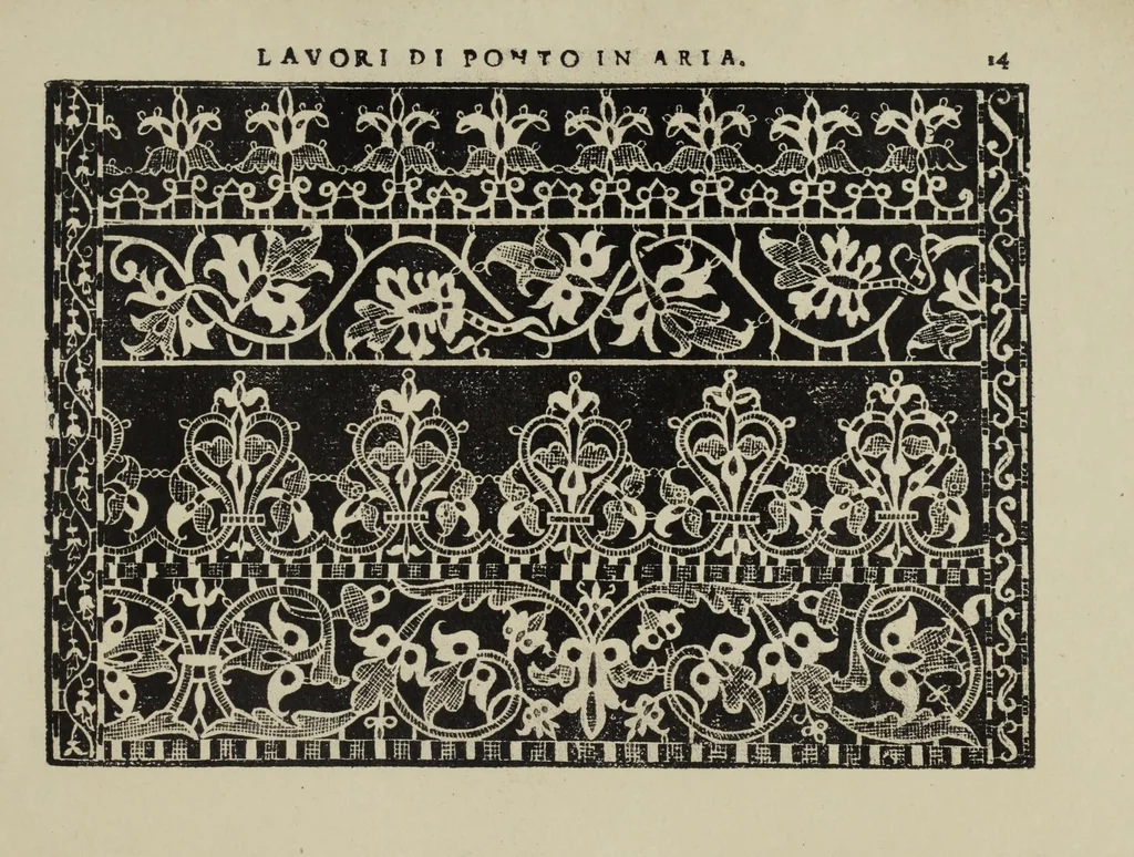 An illustration from Teatro delle nobili et virtvose donne : dove, si rappresentano varij disegni di lauori, 1891, leaf 31