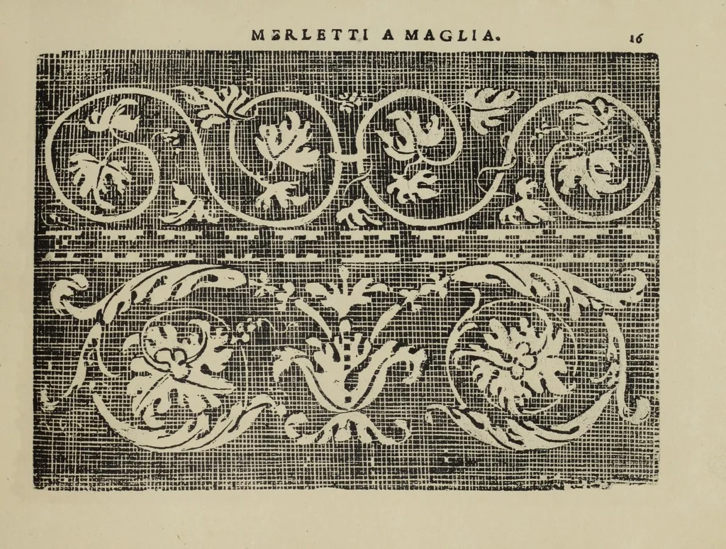 An illustration from Teatro delle nobili et virtvose donne : dove, si rappresentano varij disegni di lauori, 1891, leaf 35