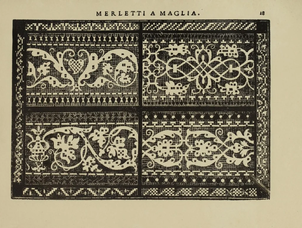 An illustration from Teatro delle nobili et virtvose donne : dove, si rappresentano varij disegni di lauori, 1891, leaf 39