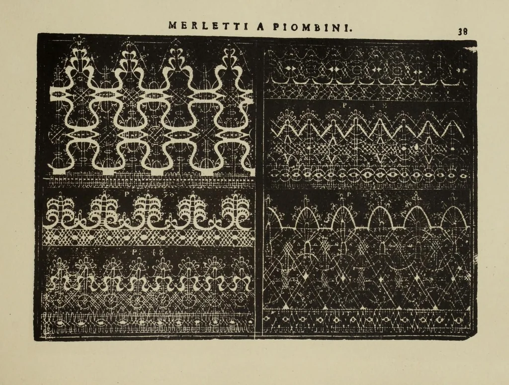 An illustration from Teatro delle nobili et virtvose donne : dove, si rappresentano varij disegni di lauori, 1891, leaf 79