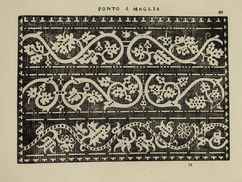 An illustration from Teatro delle nobili et virtvose donne : dove, si rappresentano varij disegni di lauori, 1891, leaf 93