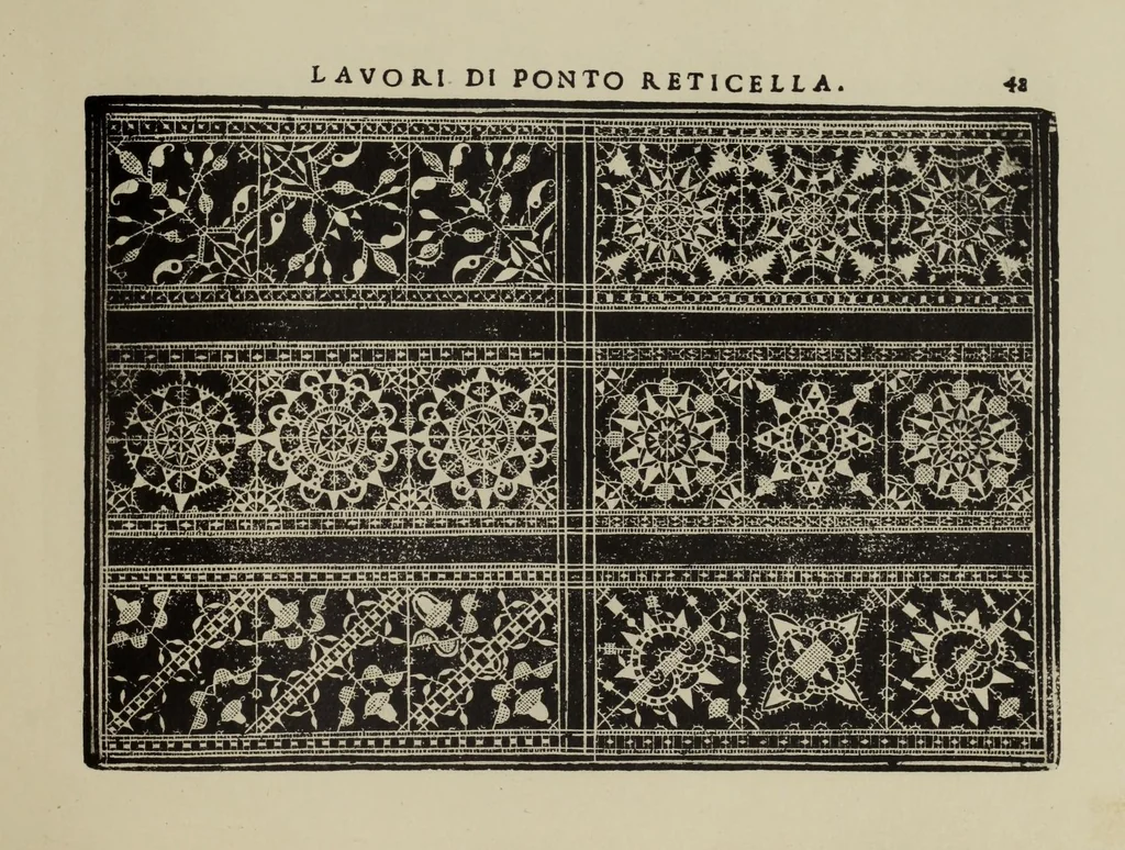An illustration from Teatro delle nobili et virtvose donne : dove, si rappresentano varij disegni di lauori, 1891, leaf 99