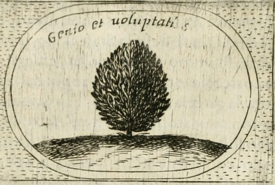 An illustration from Teatro d'imprese, 1623, leaf 1007