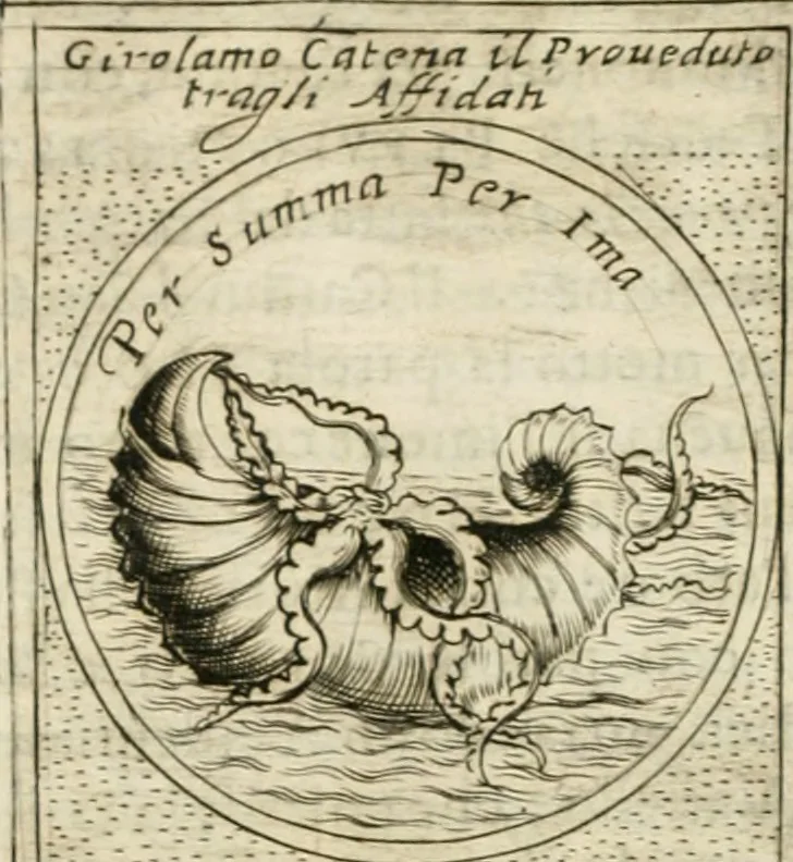 An illustration from Teatro d'imprese, 1623, leaf 1031