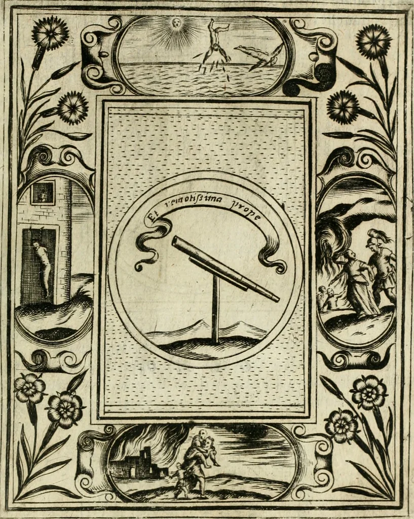 An illustration from Teatro d'imprese, 1623, leaf 1040