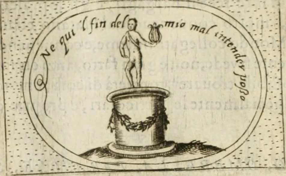An illustration from Teatro d'imprese, 1623, leaf 1043