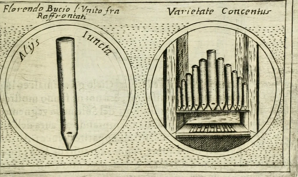 An illustration from Teatro d'imprese, 1623, leaf 1044