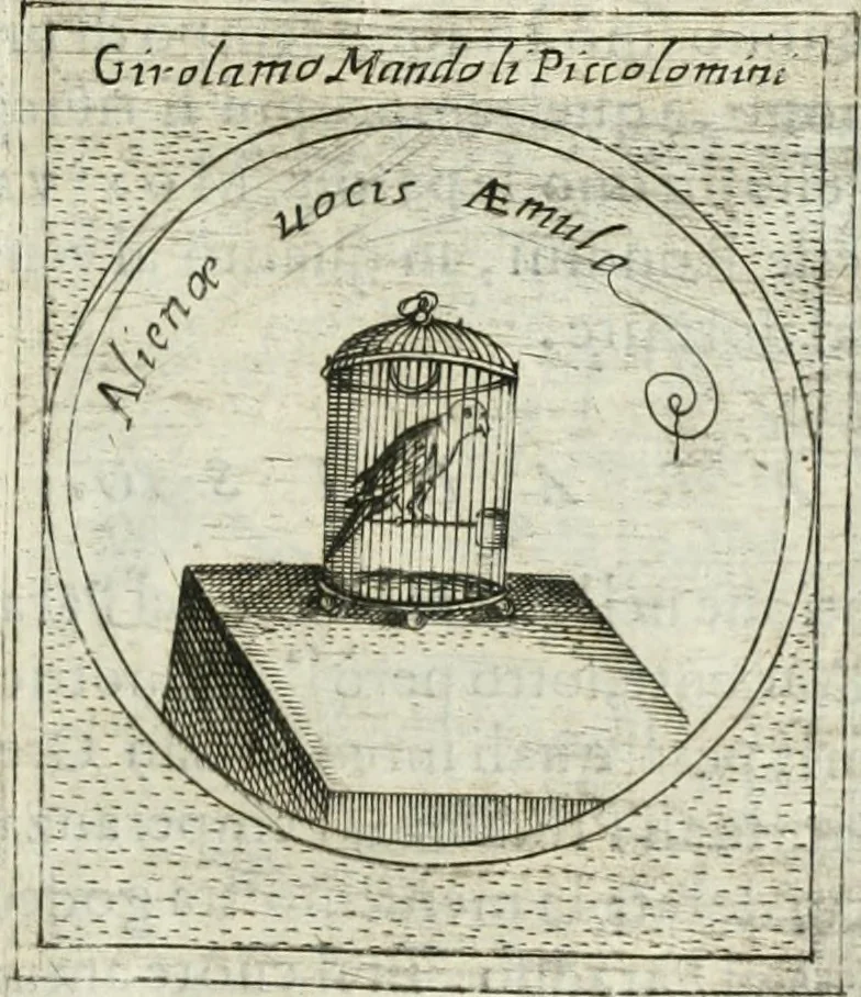 An illustration from Teatro d'imprese, 1623, leaf 1058
