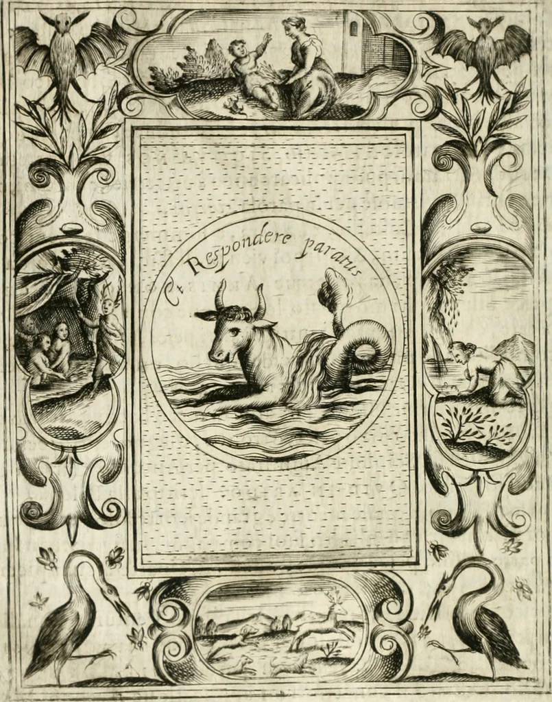 An illustration from Teatro d'imprese, 1623, leaf 1081