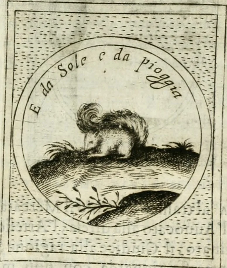 An illustration from Teatro d'imprese, 1623, leaf 1138