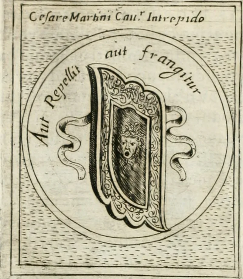 An illustration from Teatro d'imprese, 1623, leaf 1143