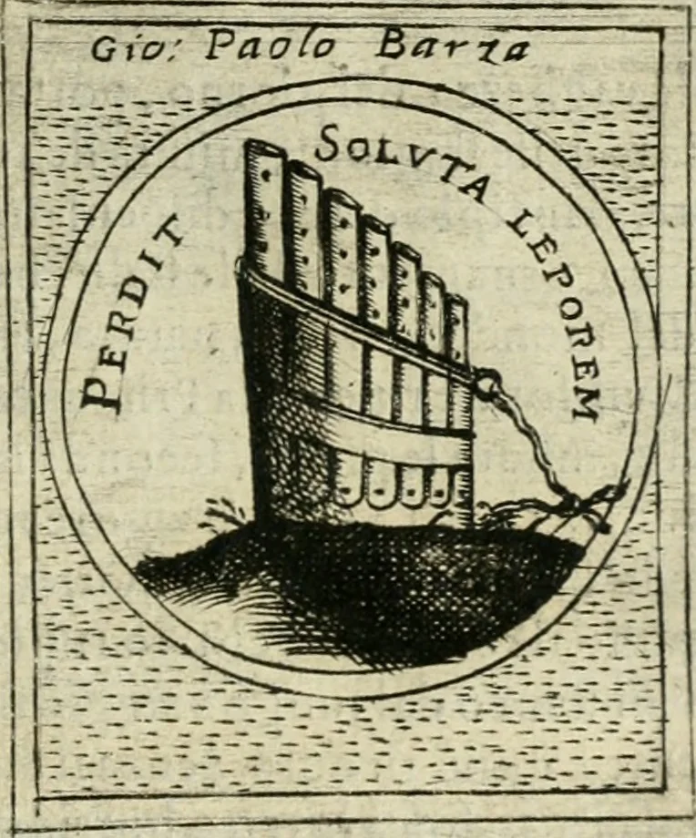 An illustration from Teatro d'imprese, 1623, leaf 1158