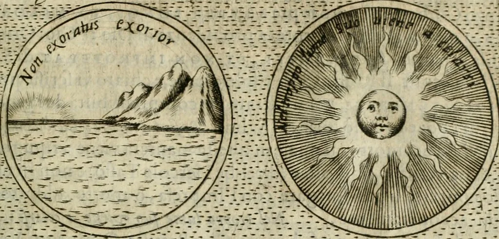 An illustration from Teatro d'imprese, 1623, leaf 1160