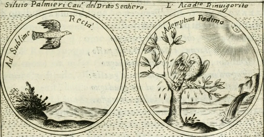 An illustration from Teatro d'imprese, 1623, leaf 1176
