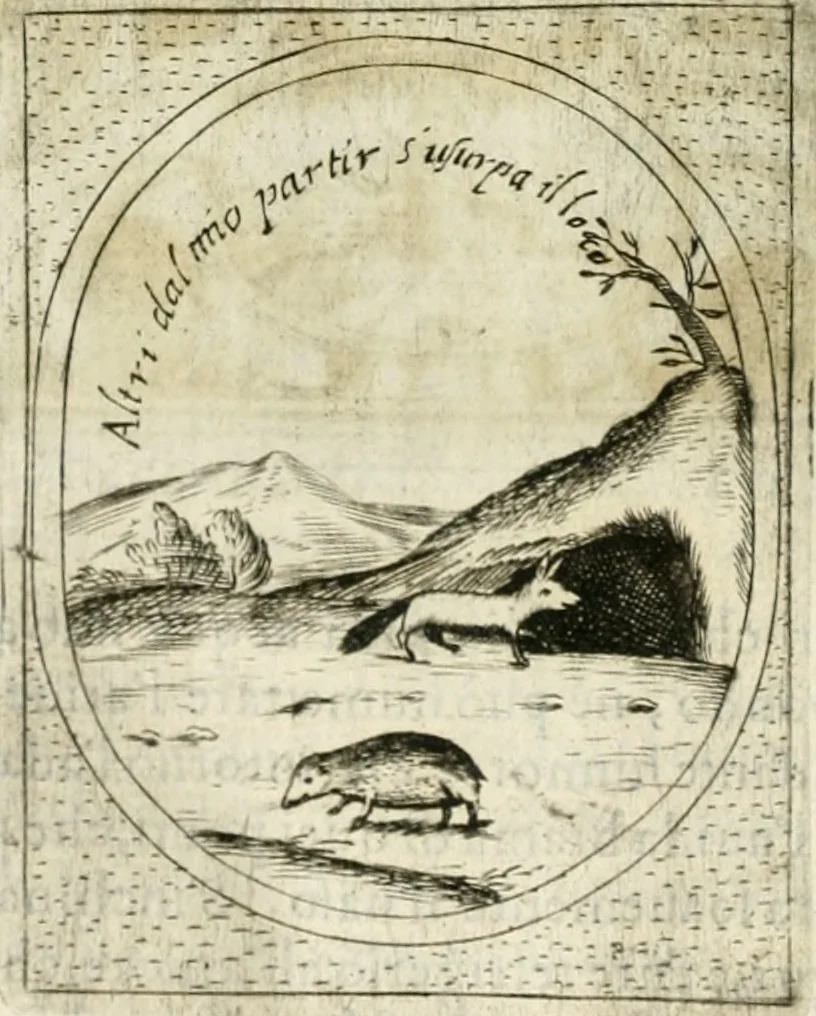 An illustration from Teatro d'imprese, 1623, leaf 1199