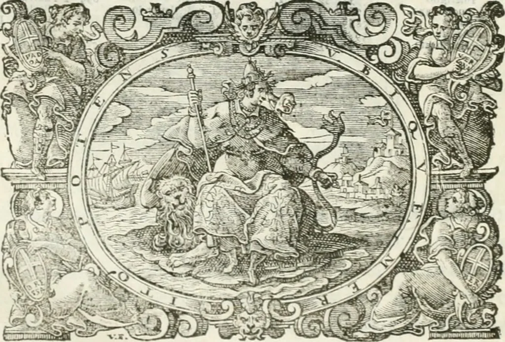 An illustration from Teatro d'imprese, 1623, leaf 1247