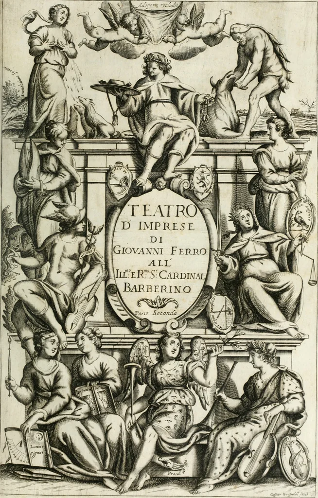 An illustration from Teatro d'imprese, 1623, leaf 338
