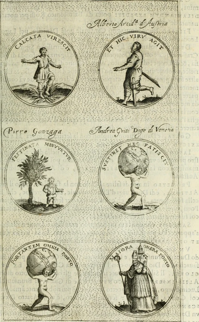 An illustration from Teatro d'imprese, 1623, leaf 528