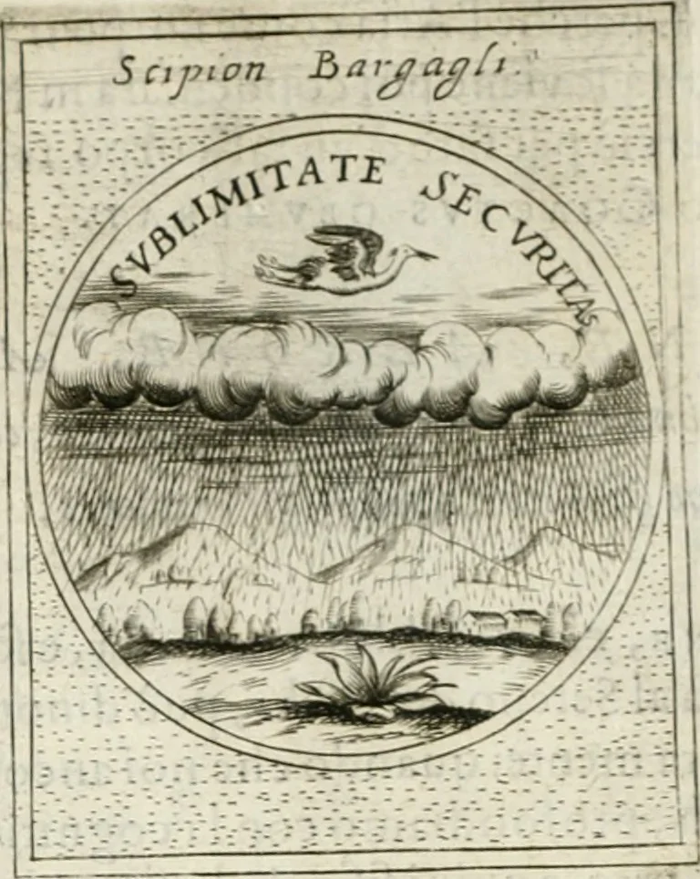 An illustration from Teatro d'imprese, 1623, leaf 545