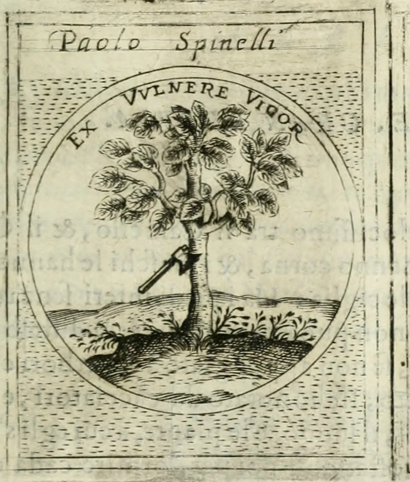 An illustration from Teatro d'imprese, 1623, leaf 560