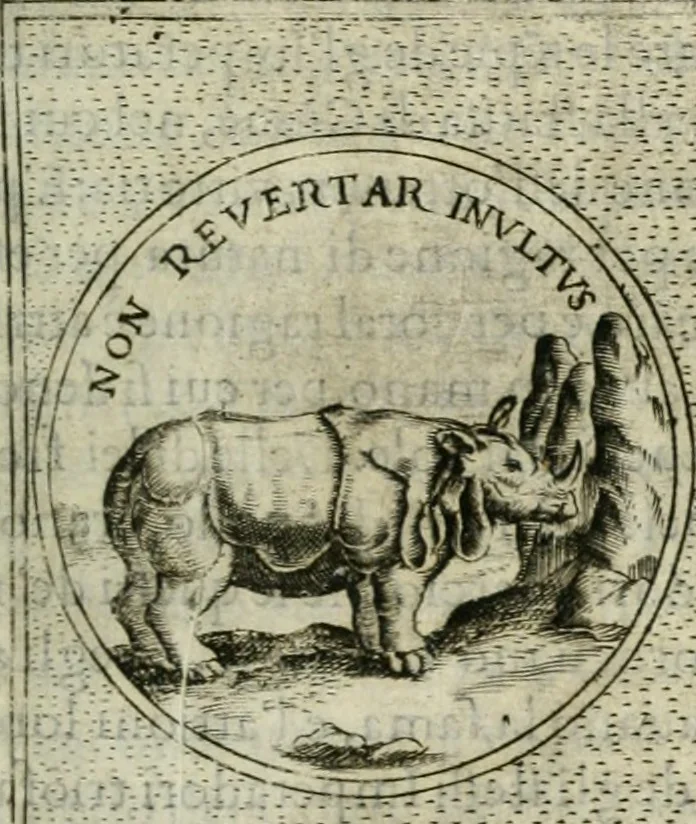 An illustration from Teatro d'imprese, 1623, leaf 566
