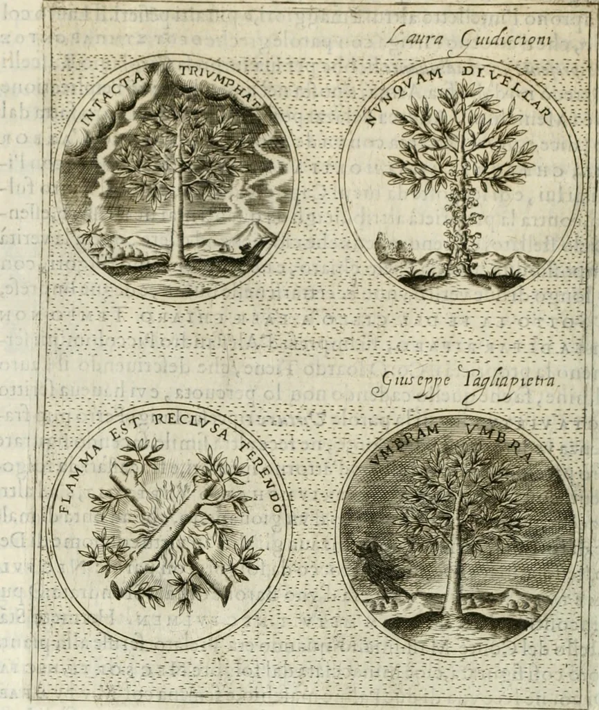 An illustration from Teatro d'imprese, 1623, leaf 569