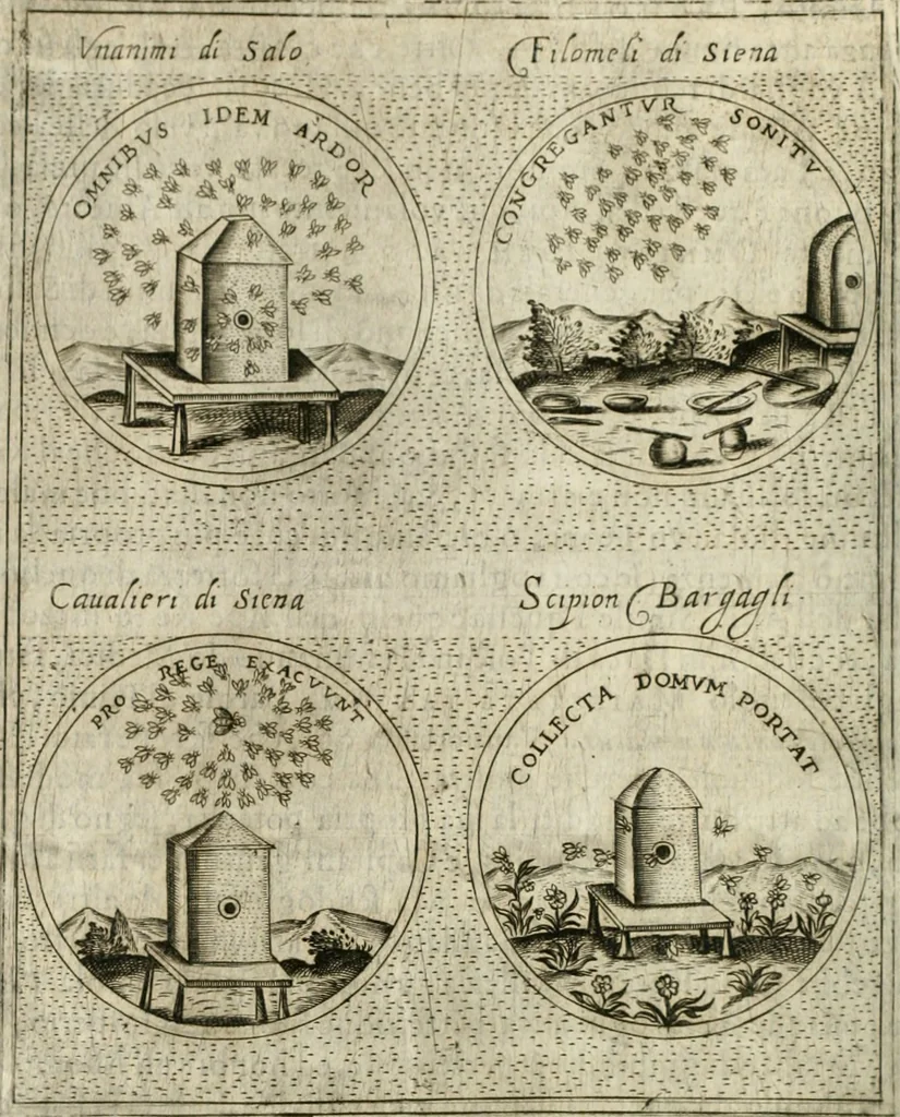 An illustration from Teatro d'imprese, 1623, leaf 585
