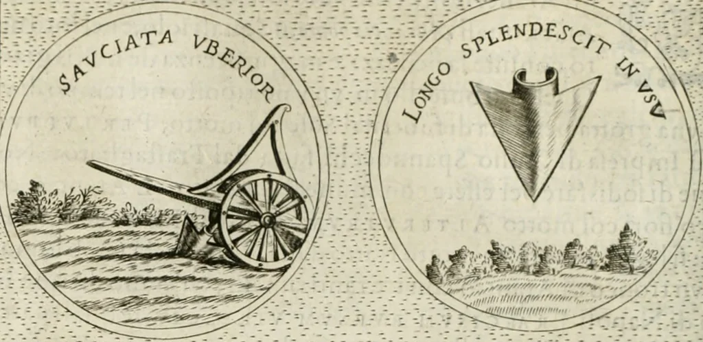 An illustration from Teatro d'imprese, 1623, leaf 613