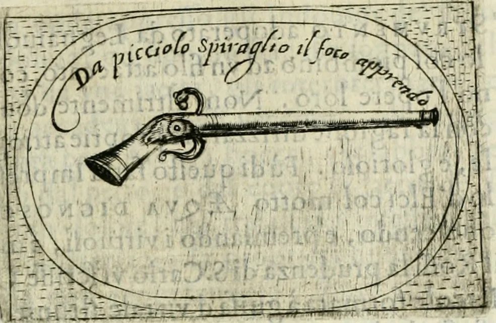An illustration from Teatro d'imprese, 1623, leaf 614