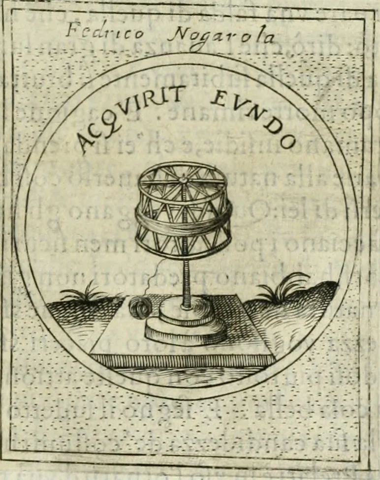An illustration from Teatro d'imprese, 1623, leaf 618