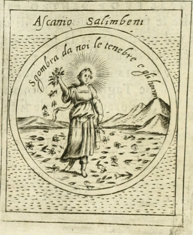 An illustration from Teatro d'imprese, 1623, leaf 631
