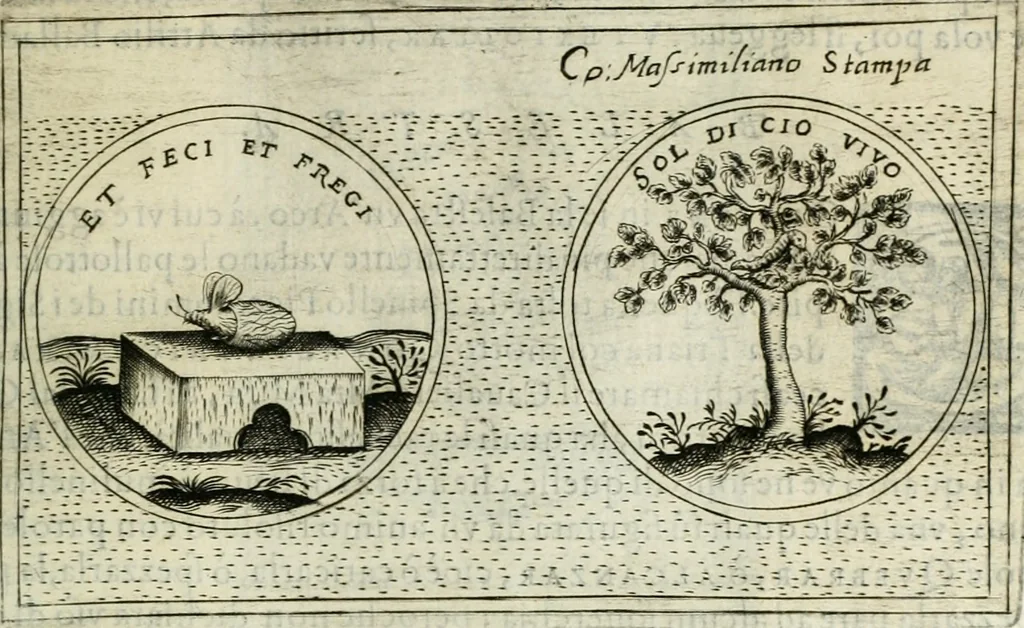 An illustration from Teatro d'imprese, 1623, leaf 634