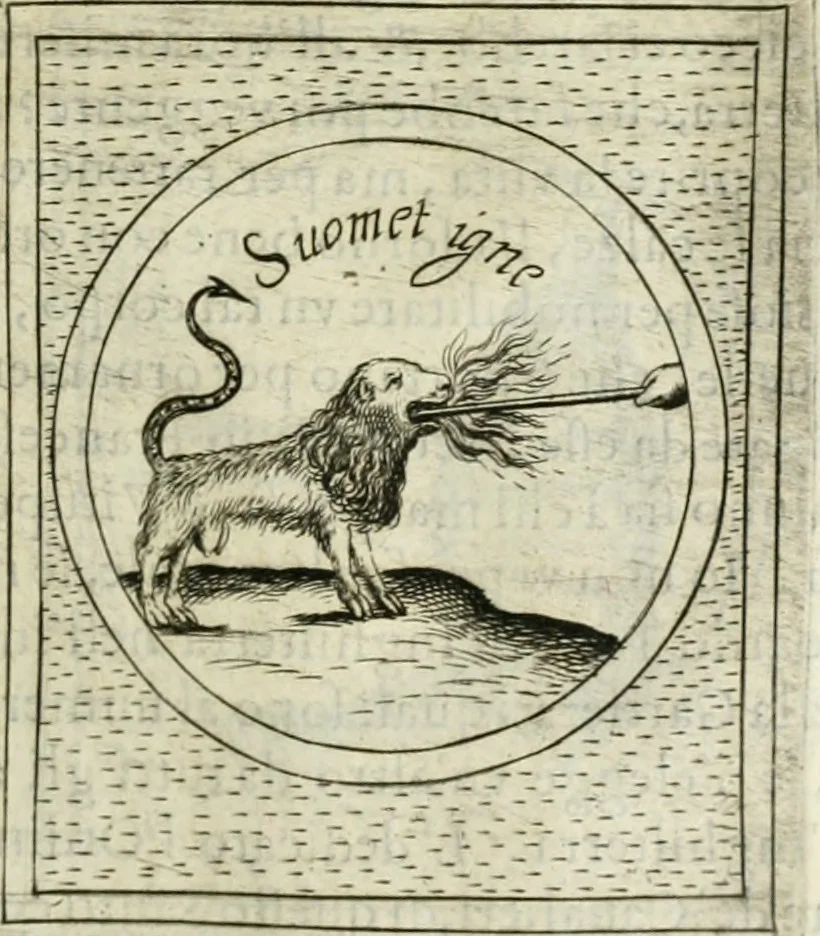 An illustration from Teatro d'imprese, 1623, leaf 648
