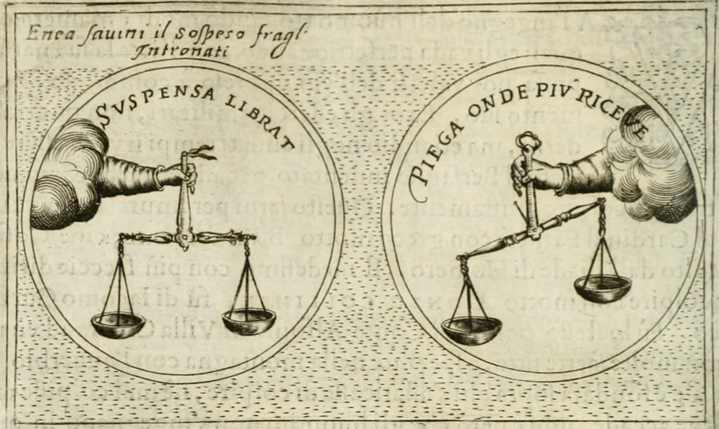 An illustration from Teatro d'imprese, 1623, leaf 651