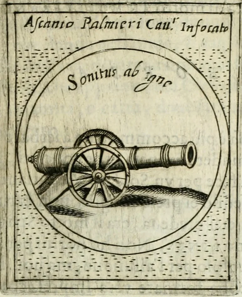 An illustration from Teatro d'imprese, 1623, leaf 654