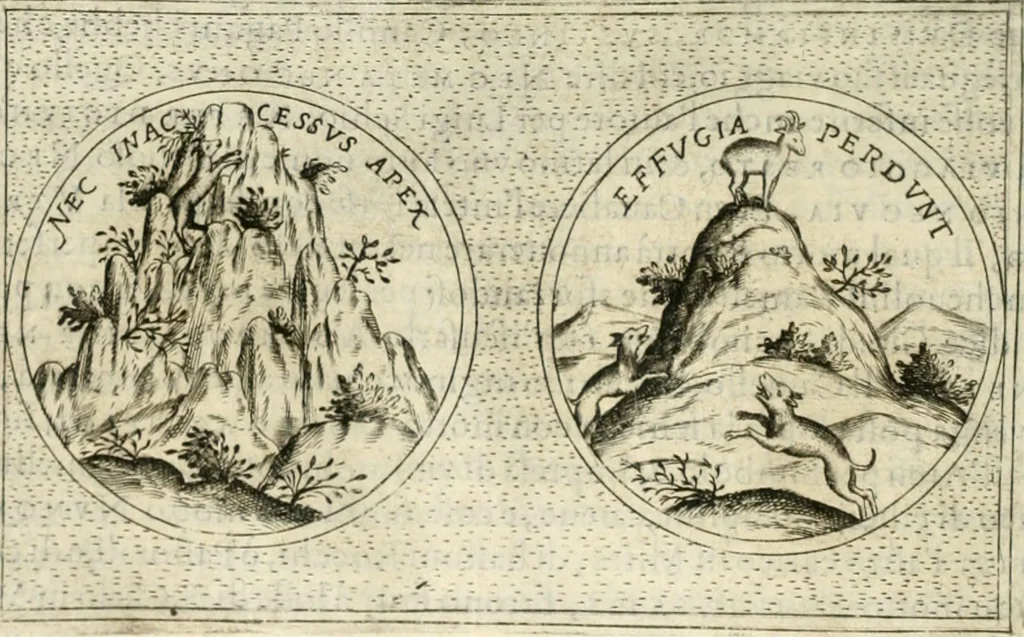 An illustration from Teatro d'imprese, 1623, leaf 673