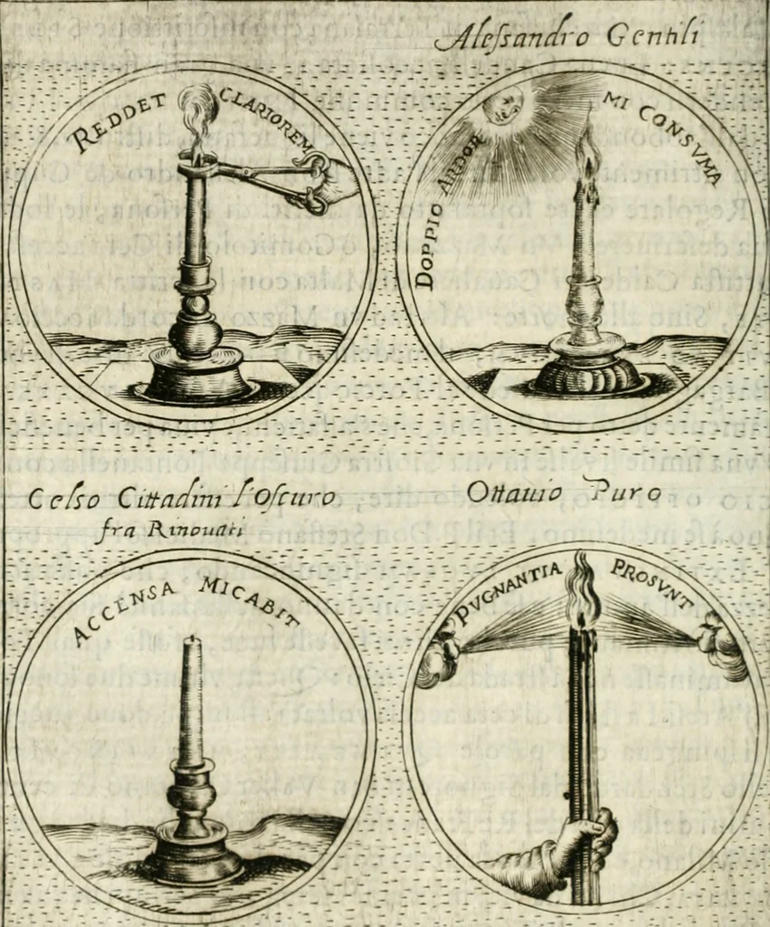 An illustration from Teatro d'imprese, 1623, leaf 679