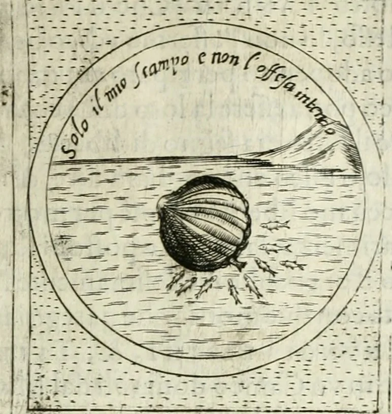An illustration from Teatro d'imprese, 1623, leaf 690