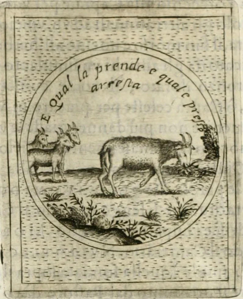 An illustration from Teatro d'imprese, 1623, leaf 693