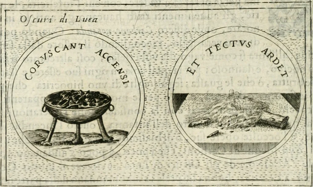 An illustration from Teatro d'imprese, 1623, leaf 697