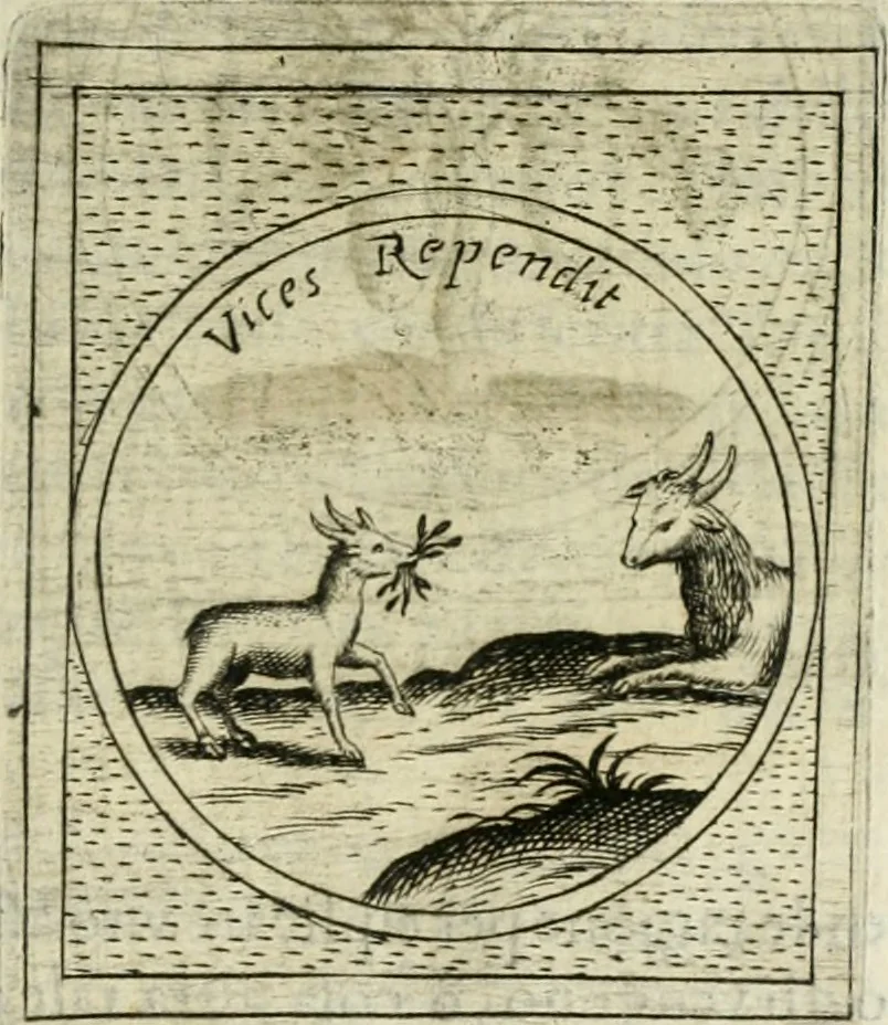An illustration from Teatro d'imprese, 1623, leaf 718