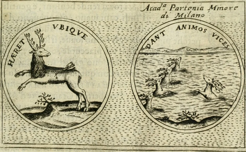An illustration from Teatro d'imprese, 1623, leaf 724