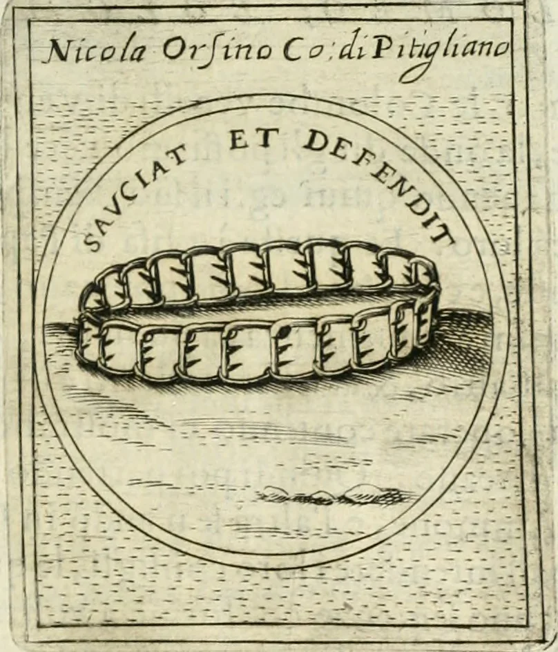 An illustration from Teatro d'imprese, 1623, leaf 748